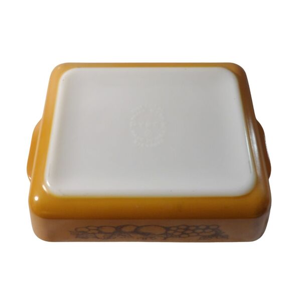 Vintage Pyrex Old Orchard Baking Dish‎ 503 1.5 qt Quart Pan Orange - Picture 2 of 5
